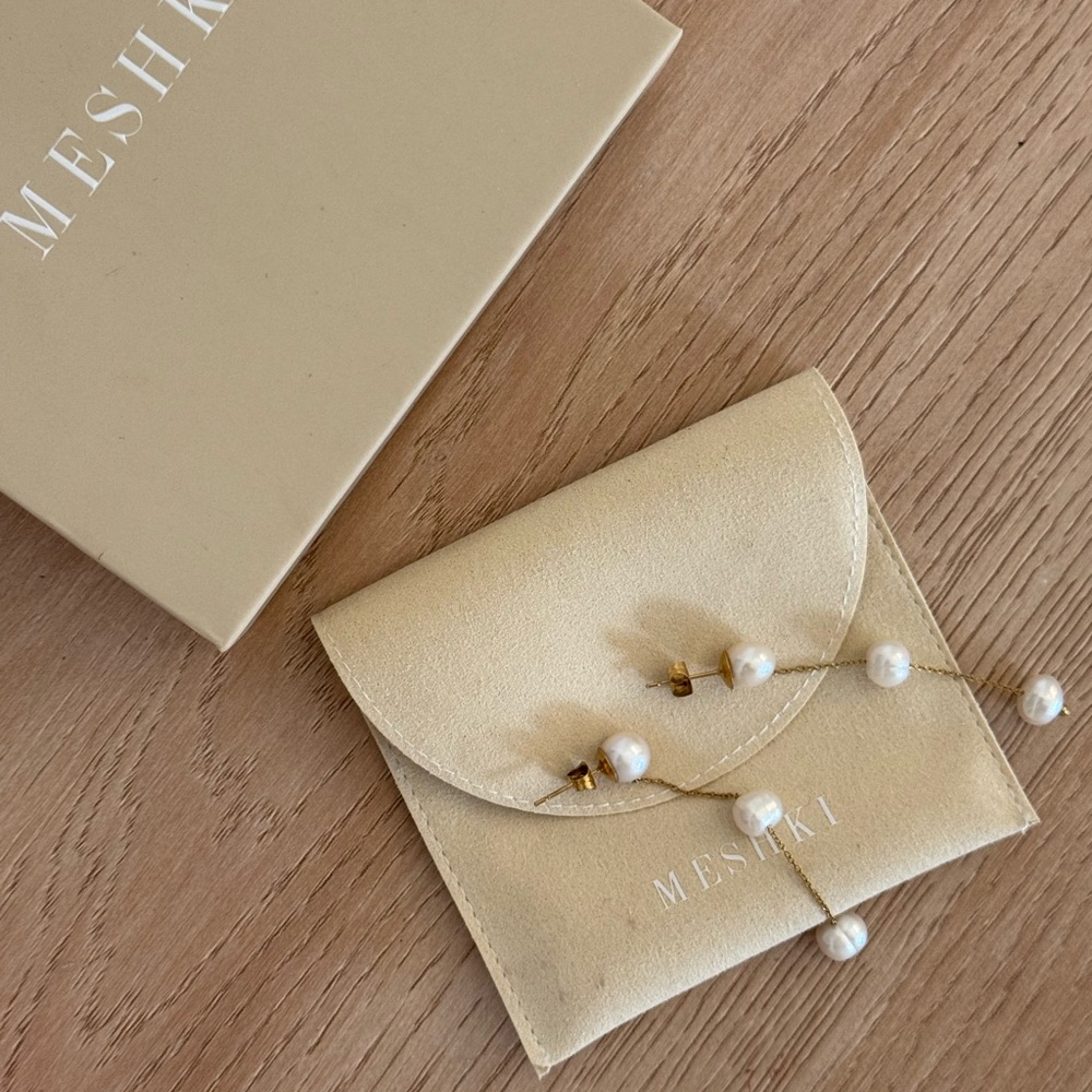 Meshki pearl drop earrings